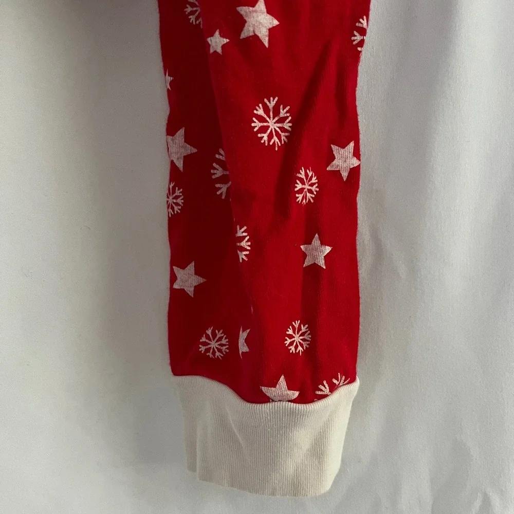 Kids Red Christmas‎ Reindeer Snowflake Pajama Set Long Sleeve Pants glow in dark